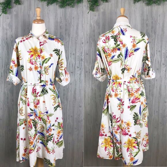 Zara Floral midi dress - Picture 1 of 8